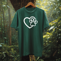 Load image into Gallery viewer, Heart and Paw | Adult Short Sleeve T-Shirt (5 Colors)
