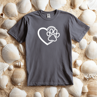 Load image into Gallery viewer, Heart and Paw | Adult Short Sleeve T-Shirt (5 Colors)
