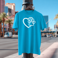 Load image into Gallery viewer, Heart and Paw | Adult Short Sleeve T-Shirt (5 Colors)

