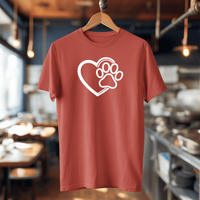 Load image into Gallery viewer, Heart and Paw | Adult Short Sleeve T-Shirt (5 Colors)

