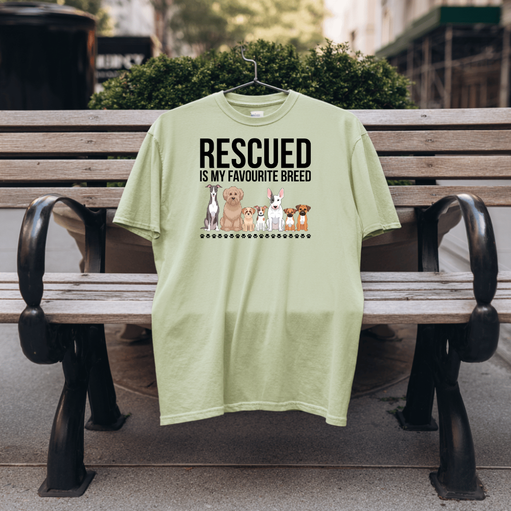 Rescued Is My Favorite Breed | Adult Short Sleeve T-Shirt (4 Colors)